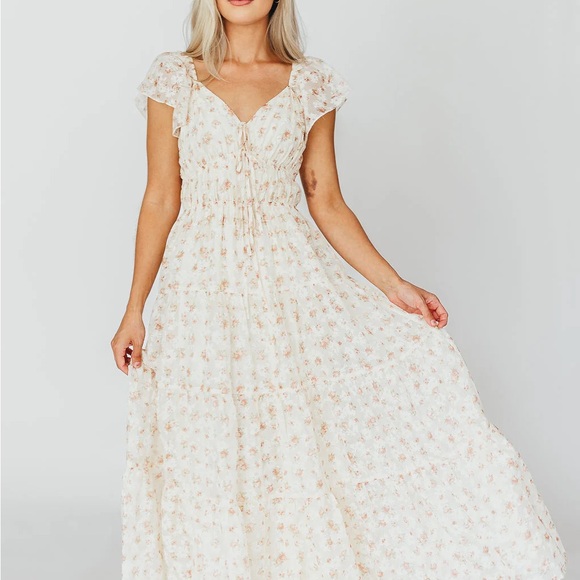 worth collective Dresses & Skirts - Floral Cream Maxi Dress